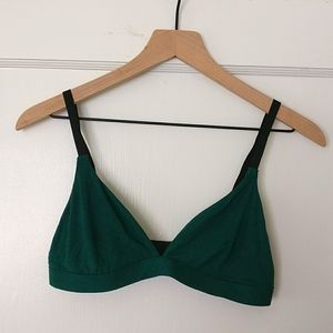 MeUndies triangle bralette, size M, green